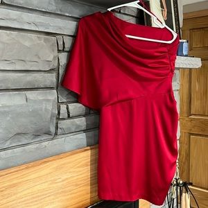 Silk red party dress